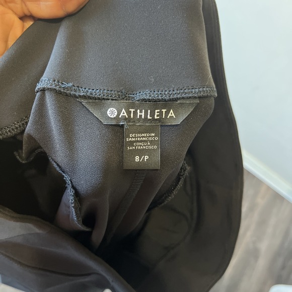 Athleta  Pantalon Endless Women's Athleisure Crop Pant Size 8 Black New Gym yoga - Picture 11 of 13